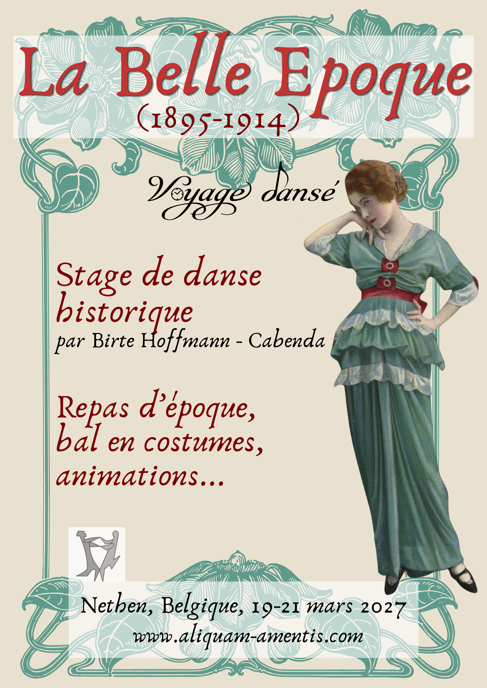 Affiche stage et bal de danses de la Belle Epoque 2027